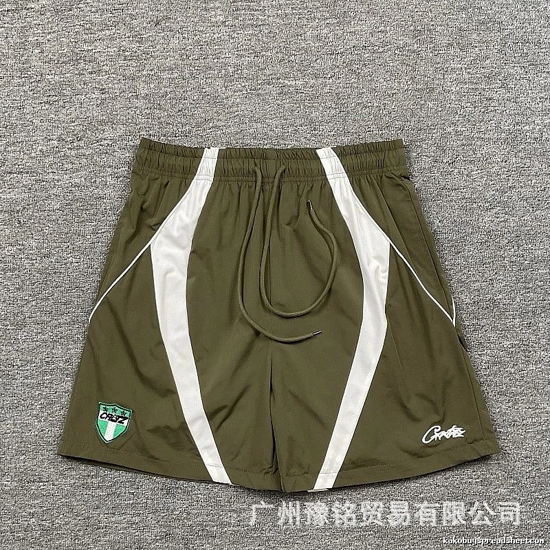 Corteiz Badge Street Style Military Green Casual Sports Shorts