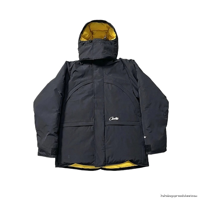 Corteiz Black Functional Style Cotton-padded Jacket