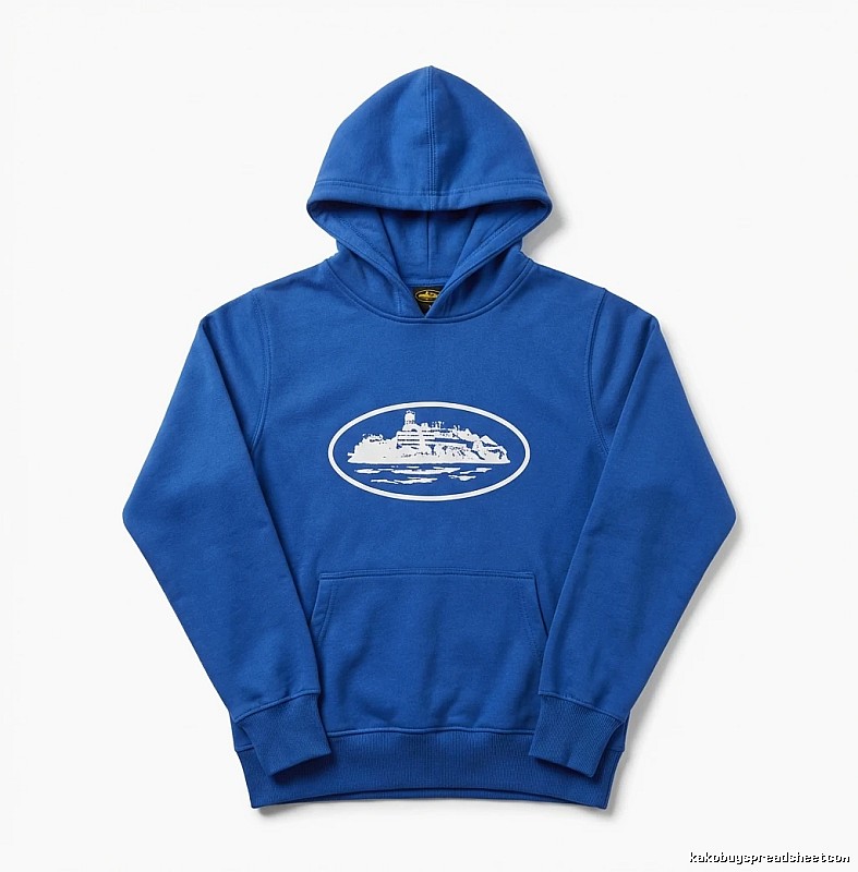Corteiz Boat Logo Trendy Blue Sweatshirt