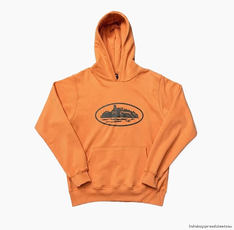Corteiz orange minimalist style sweatshirt