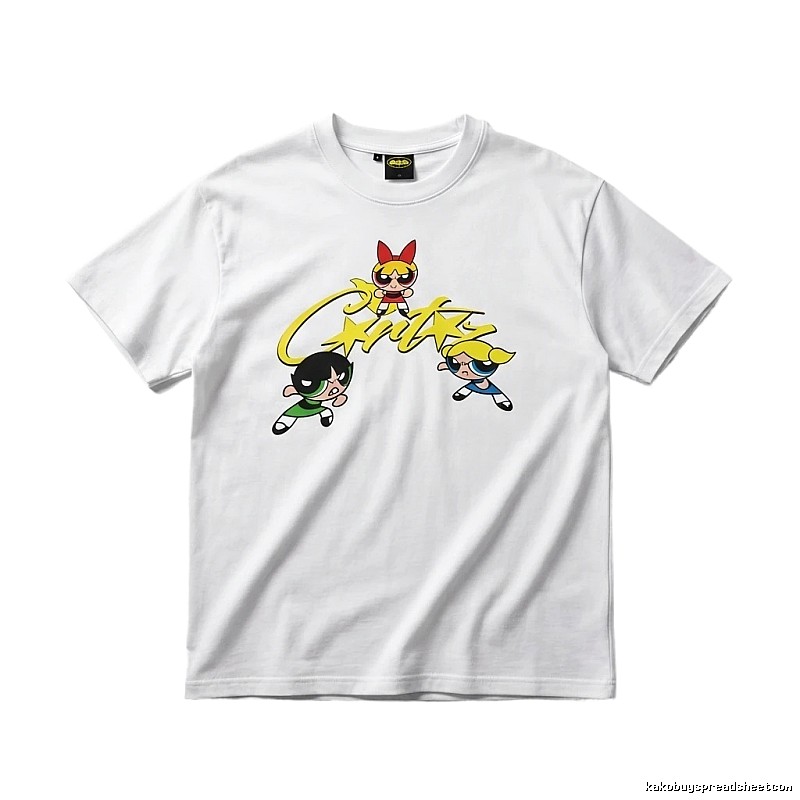 Corteiz Powerpuff Girls Cartoon White T-shirt