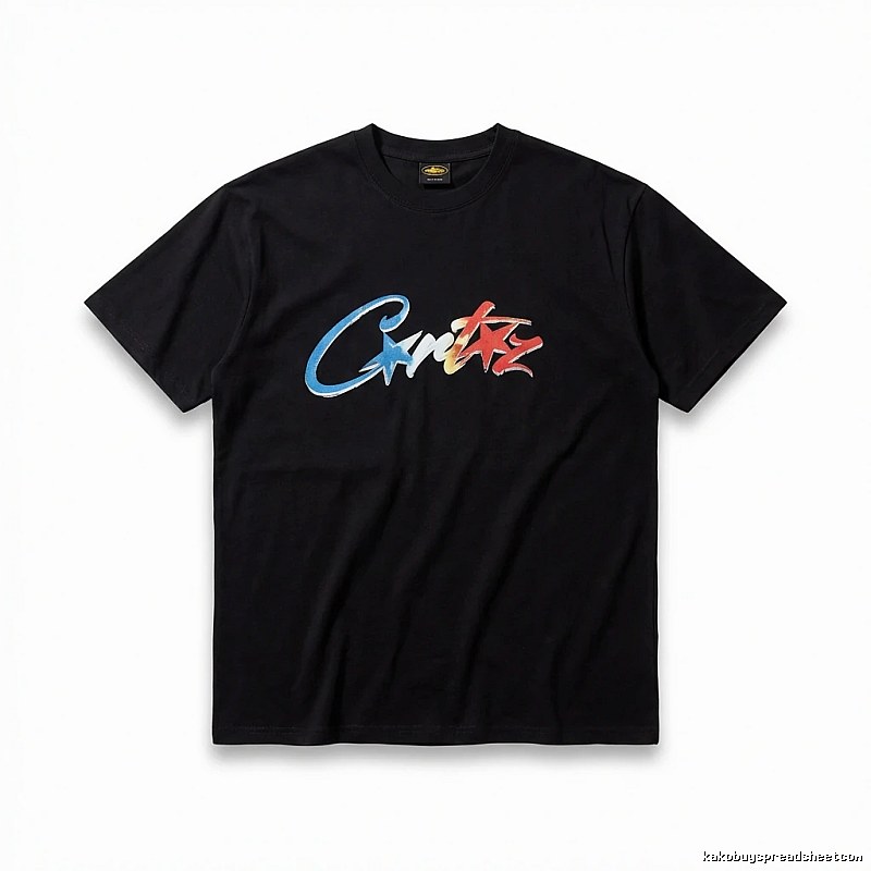 Corteiz Printed Trendy Black T-shirt