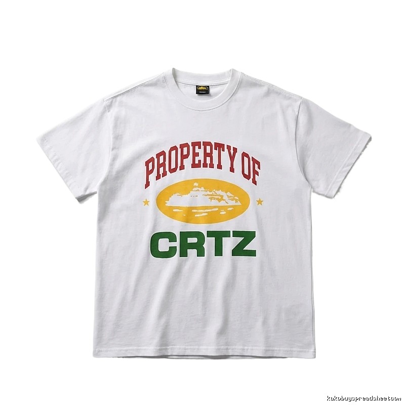 Corteiz PROPERTY Series Trendy and Cool White T-shirts