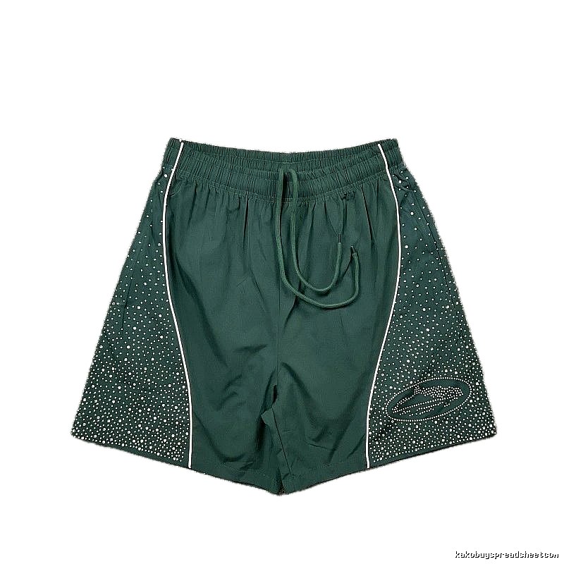 Corteiz Starry Street Style Dark Green Shorts