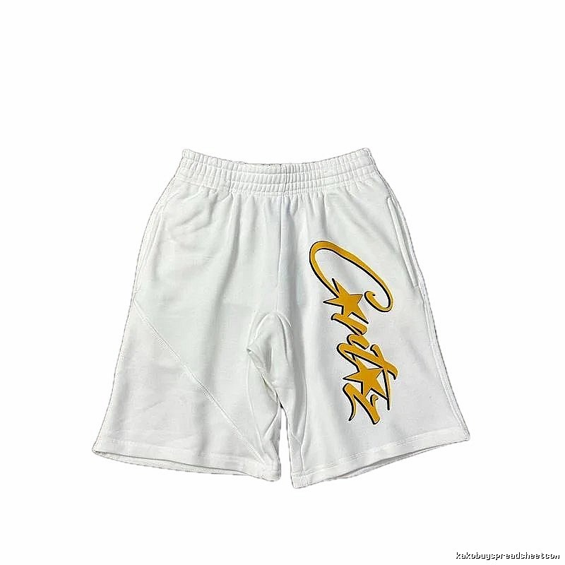Corteiz trendy and cool style white shorts
