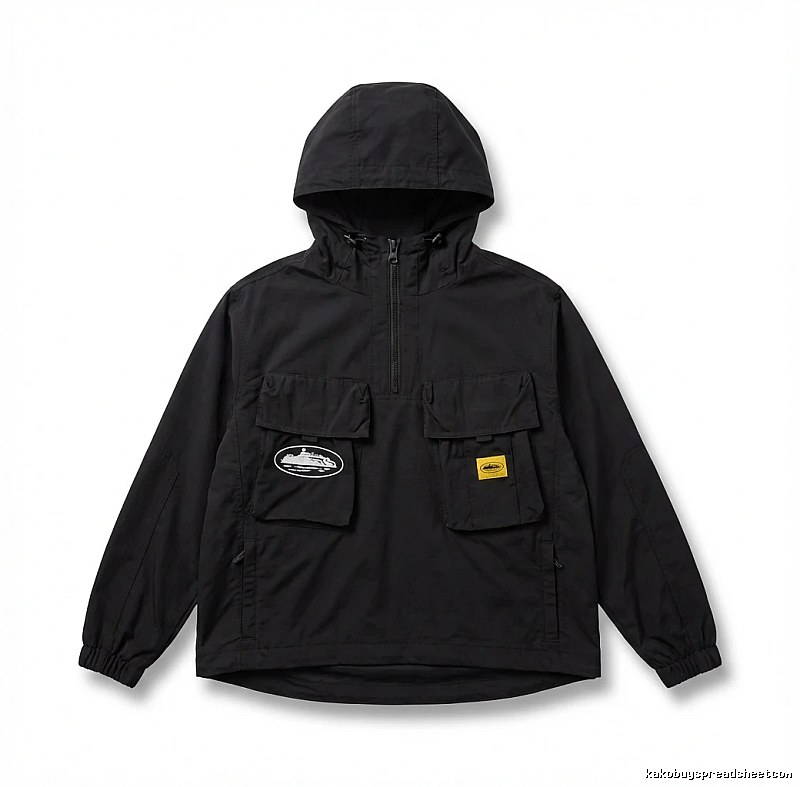 Corteiz Workwear Style Black Jacket