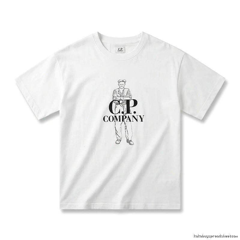 C.P. Retro Style White T-shirt