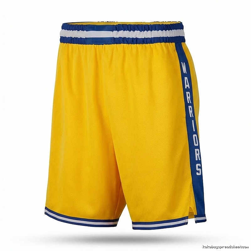 Curry's yellow sports shorts of the Golden State Warriors.