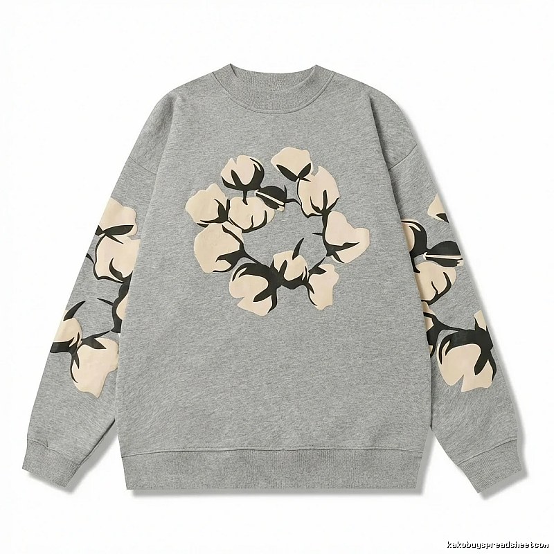 DENIM TEARS Cotton Element Grey Sweatshirt