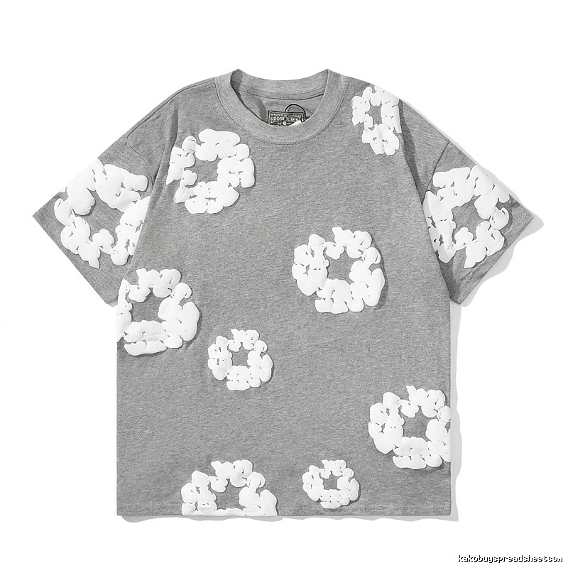 DENIM TEARS Flower Grey Short-sleeve