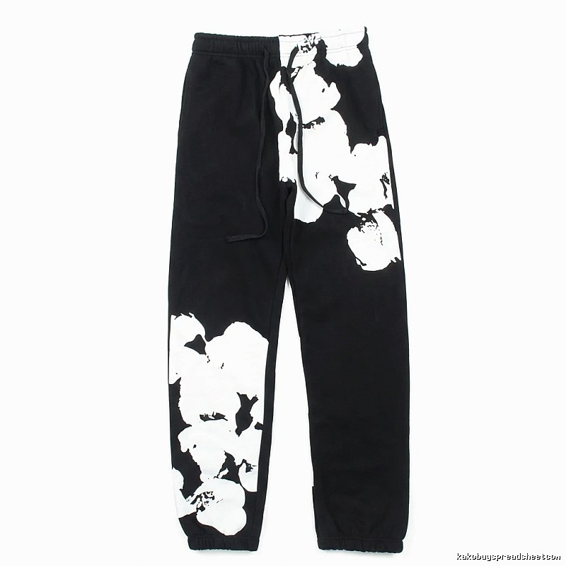 DENIM TEARS Ink-wash Style Black Sweatpants