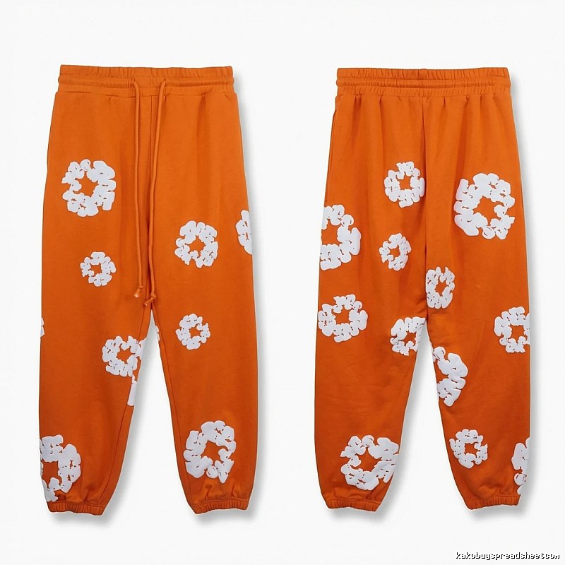 DENIM TEARS Printed Casual Orange Pants
