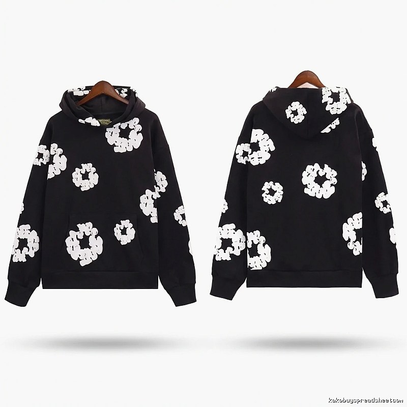 DENIM TEARS Printed Trendy Cool Black Sweatshirt