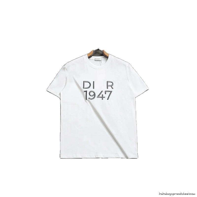 Dior 1947 Collection Minimalist Style White Short-sleeve T-shirt