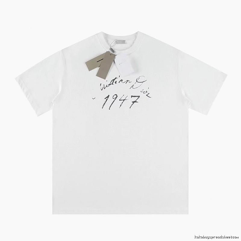 Dior 1947 Collection Minimalist Style White T-Shirt