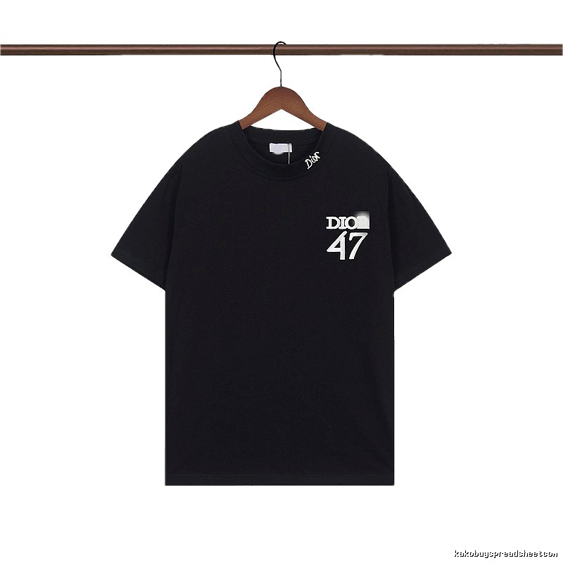 Dior 47 Collection Minimalist Style Black T-Shirt