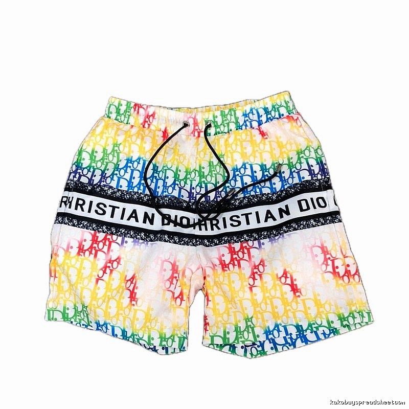 Dior All-over Monogram Print Trendy Cool Style Rainbow Casual Shorts