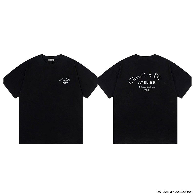 Dior Atelier Minimalist Style Black Short-sleeve T-shirt