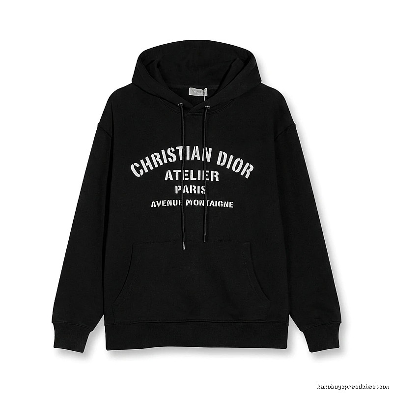 Dior Atelier Simple Style Black Sweatshirt