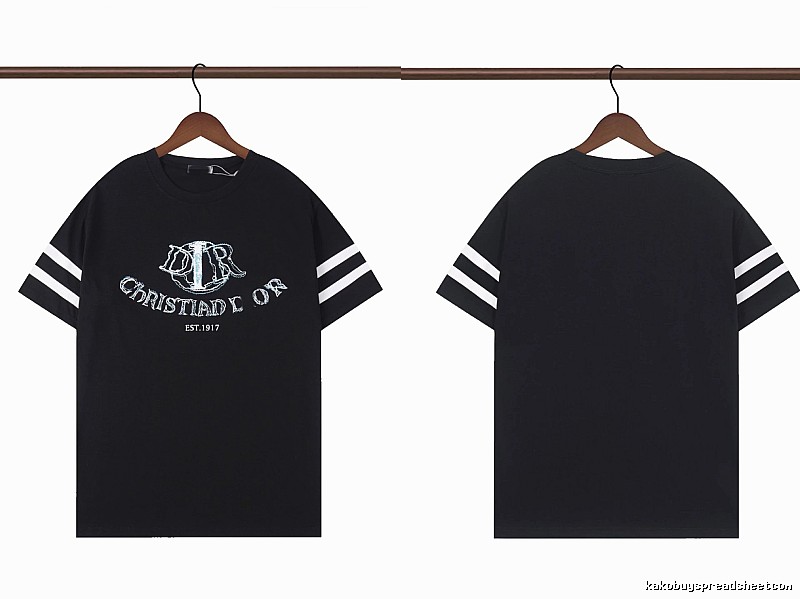 Dior Embroidered Vintage-style Black Short-sleeve T-shirt