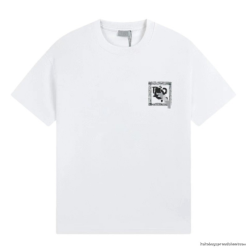 Dior Graffiti Print Minimalist Style White Short-sleeve T-shirt