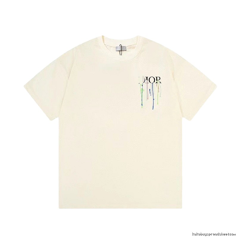 Dior Graffiti Print Street-style Off-white T-Shirt