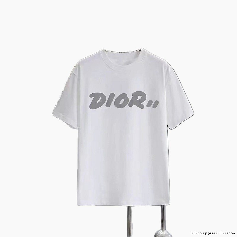 Dior Logo Printed Casual White T-shirt