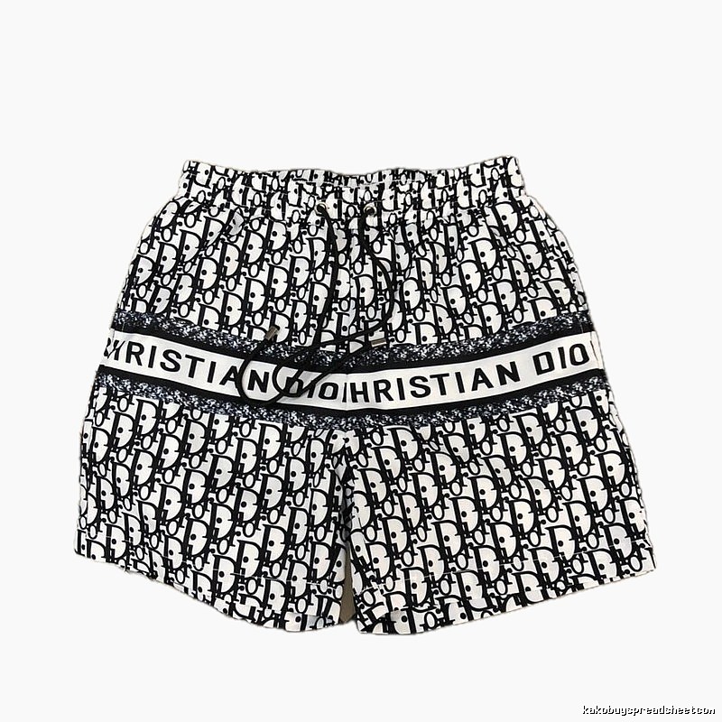 Dior Monogram All-over Print Light Luxury Style Black and White Shorts