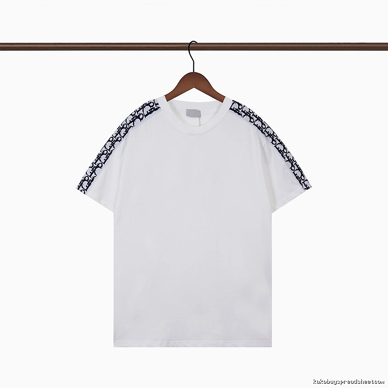 Dior Monogram Logo Tape Casual White T-Shirt