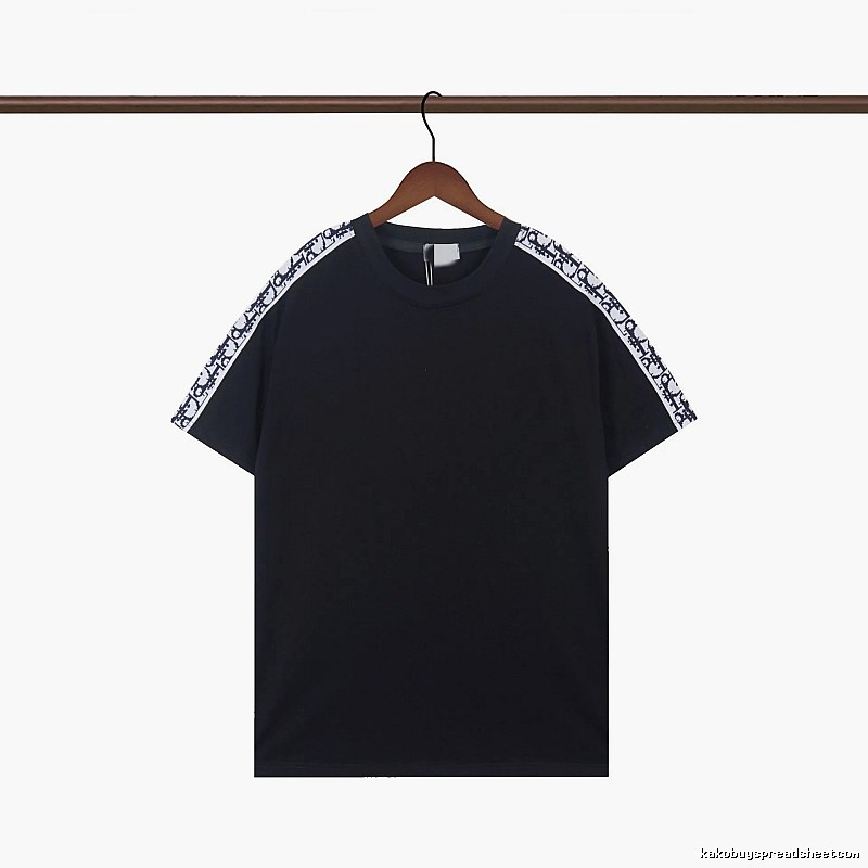 Dior Monogram Webbing Cool Street Style Black T-Shirt