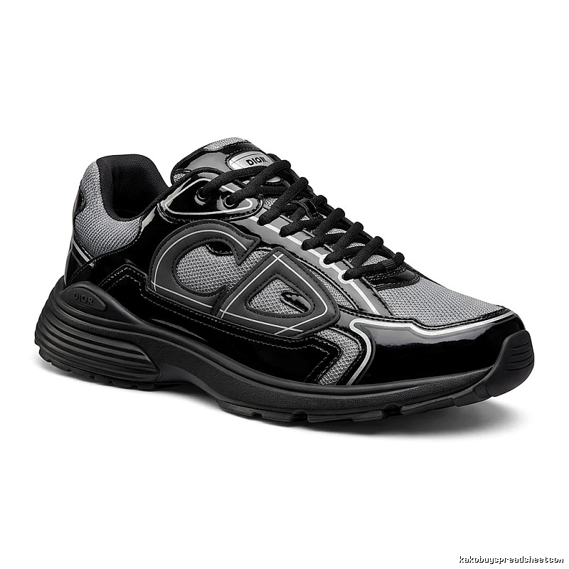 Dior retro-style black and grey sports shoes