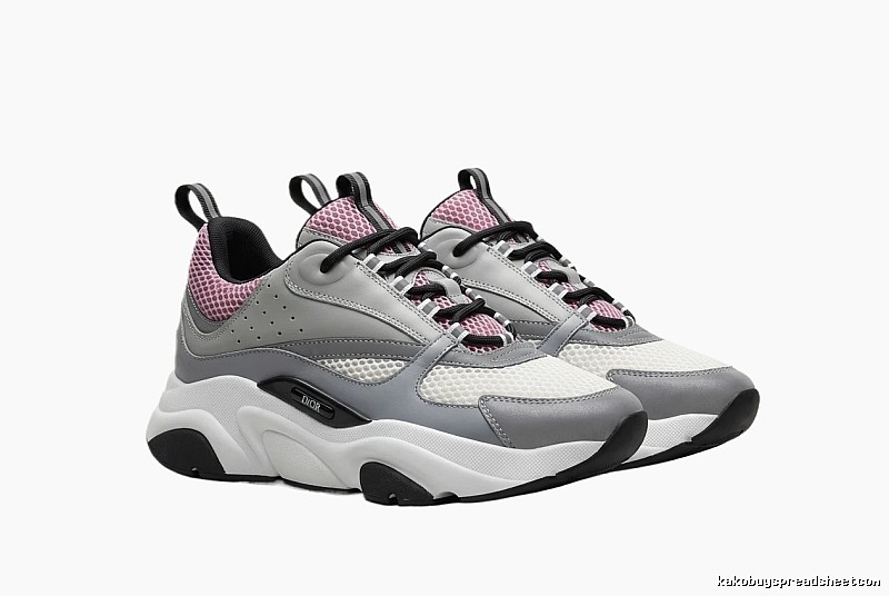 Dior retro-style gray-pink sports shoes