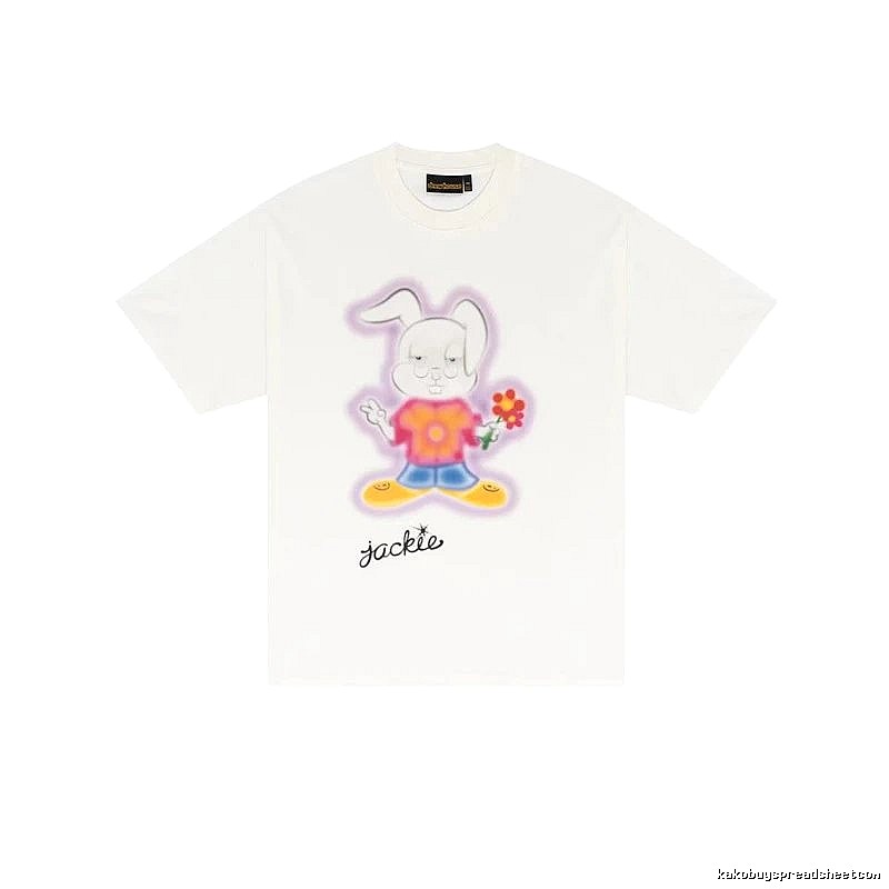 DREW Cartoon Rabbit Street Style Off-white T-shirt