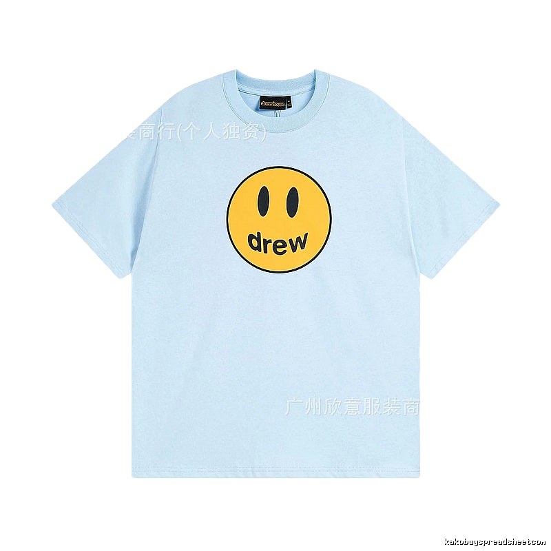 DrewHouse Smiley Street Style Light Blue T-shirt