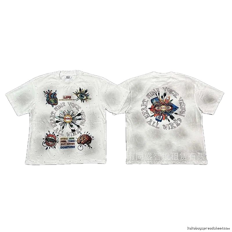 DUAA Organ Print Street Style White T-shirt