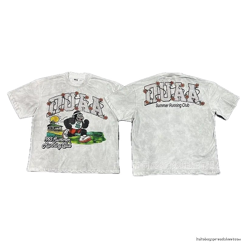 DUAA Summer Running Vintage Style White T-Shirt