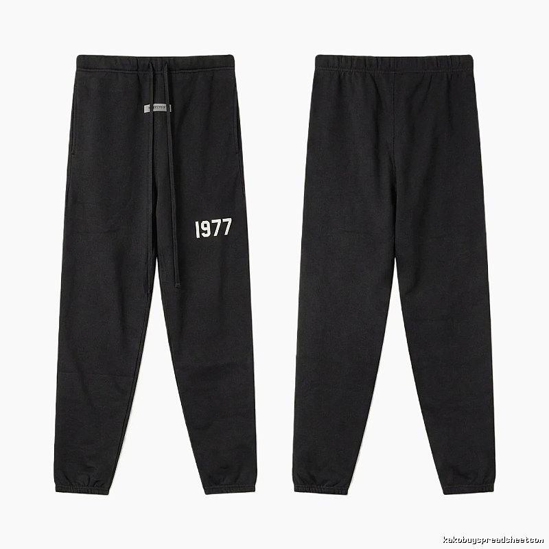 ESSENTIALS 1977 Minimalist Style Black Pants