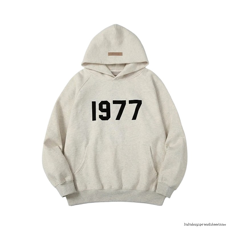 ESSENTIALS 1977 Style Light Grey Hoodie