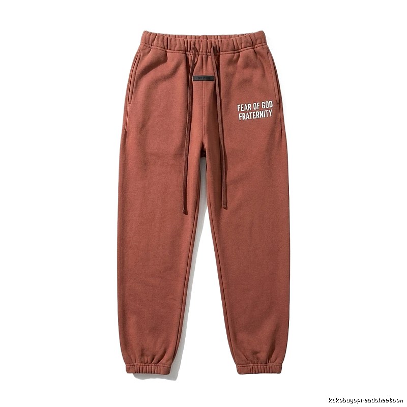 ESSENTIALS Casual Style Brown-Red Sweatpants