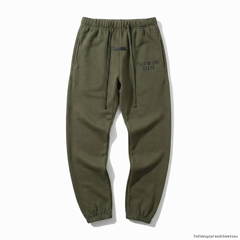 ESSENTIALS casual style olive green sweatpants