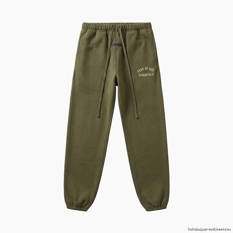 ESSENTIALS casual style olive green sweatpants
