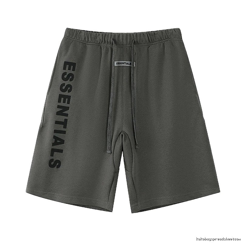 ESSENTIALS Letter Style Dark Grey Shorts