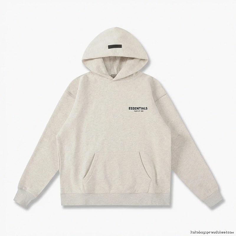 ESSENTIALS minimalist light beige hoodie