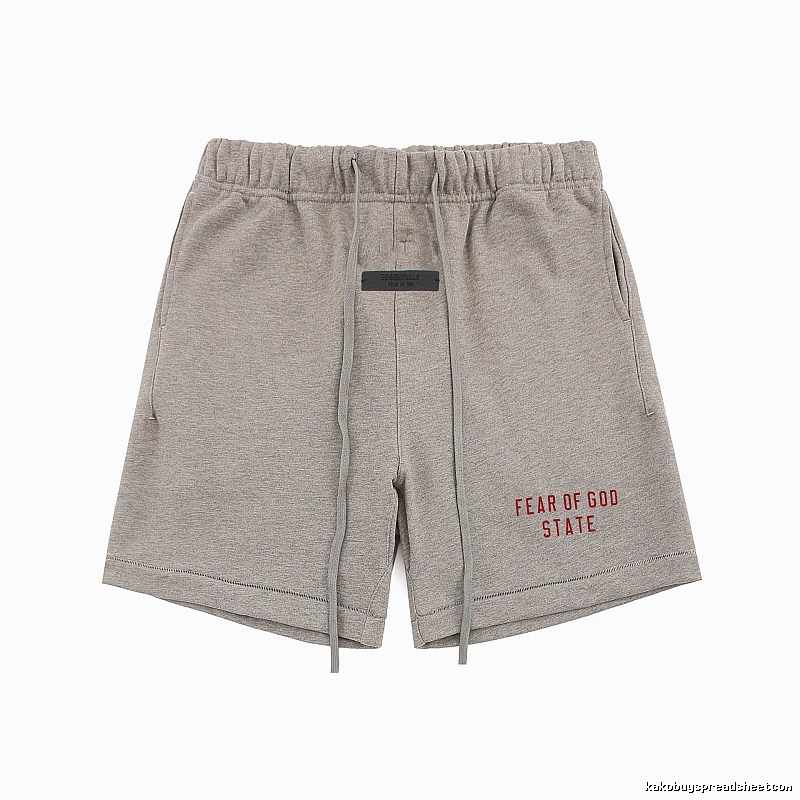 ESSENTIALS minimalist light gray shorts