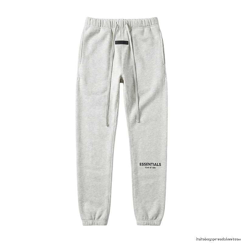 ESSENTIALS minimalist light gray sweatpants