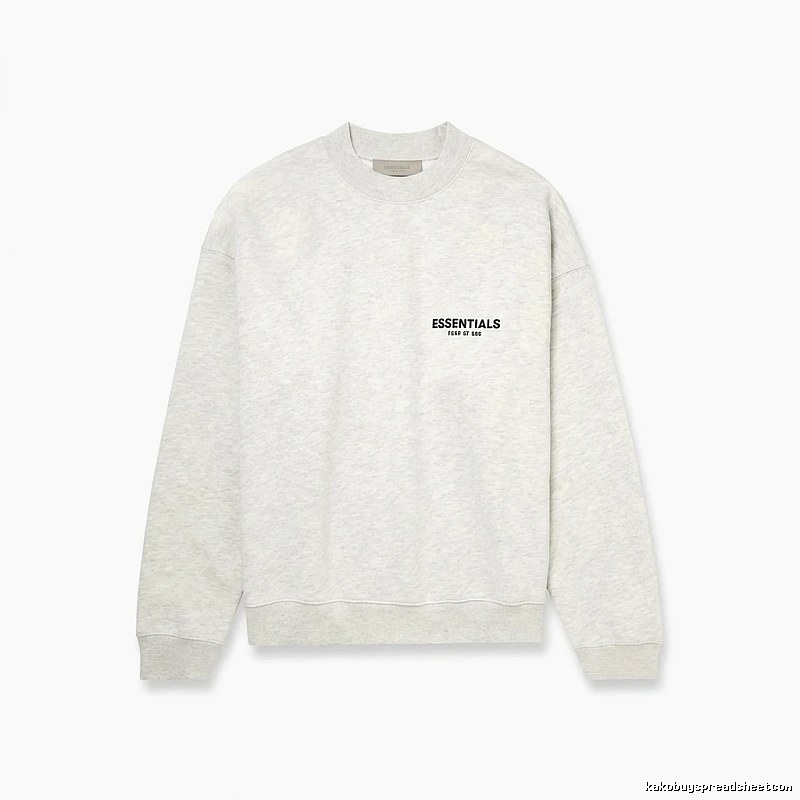 ESSENTIALS minimalist light gray sweatshirt