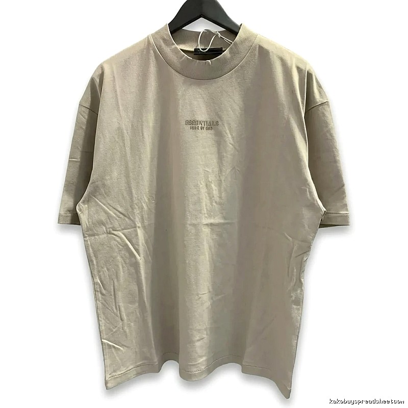 ESSENTIALS minimalist style beige T-shirt