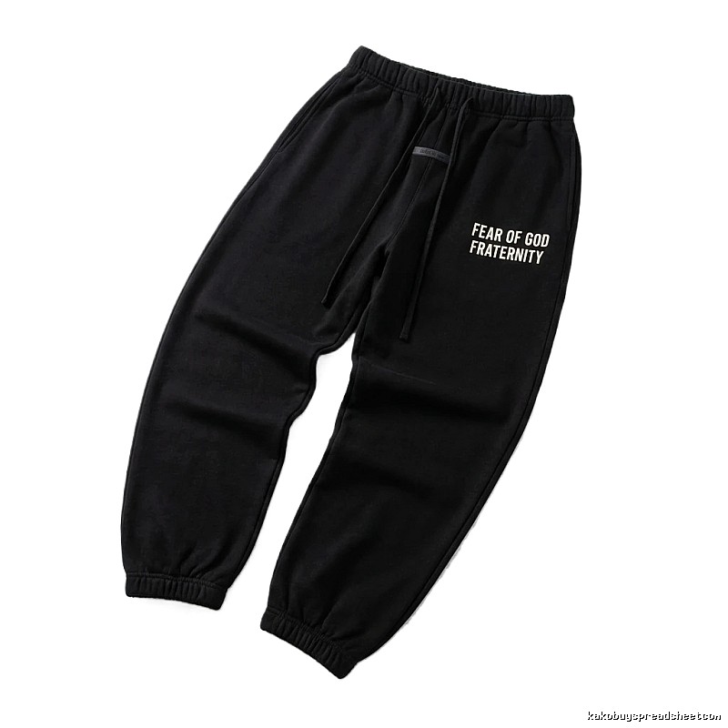 ESSENTIALS minimalist style black sweatpants