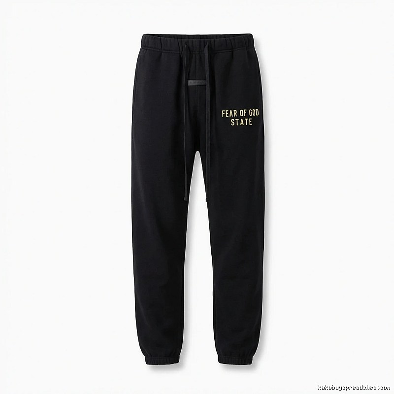 ESSENTIALS minimalist style black sweatpants