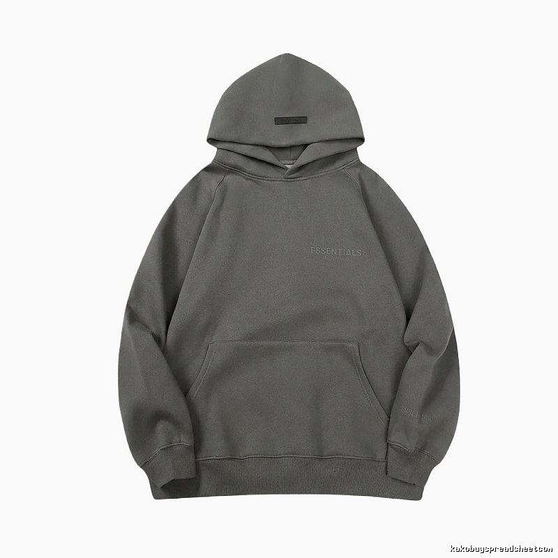 ESSENTIALS minimalist style grey hoodie